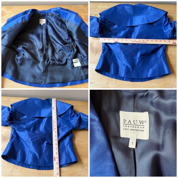 PAUW AMSTERDAM SILK BLAZER SKIRT SET LINED 1 US 6 ELEGANT WEDDING GUEST GLAMOUR - Picture 7 of 12